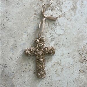 Floral Cross Ornament